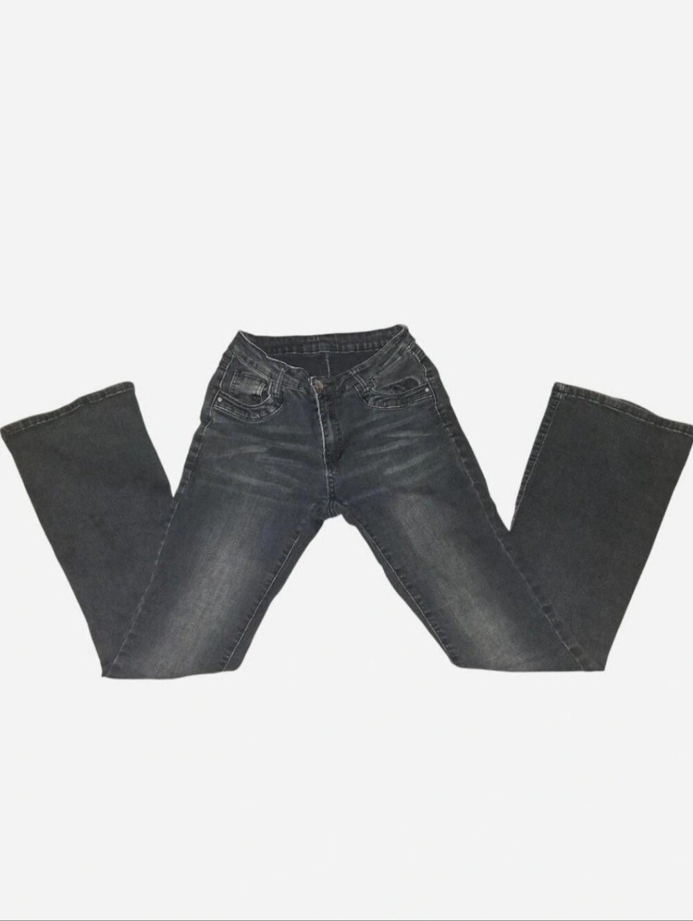 S | shein black low-mid rise flare jeans